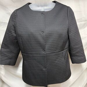 Ann Taylor Black Textured Blazer